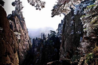 Snow Huangshan in Mountains