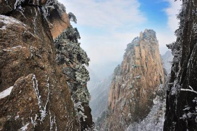 Yellow Mountain in Snow