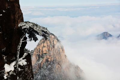 Yellow Mountain in Snow