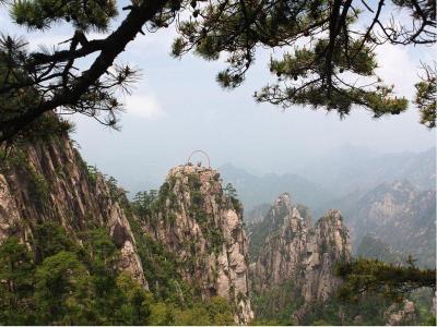 Huangshan Mountain Stone Monkey Gazing over the Sea of Clouds