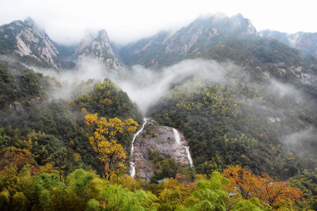 Waterfalls in Mount Huangshan