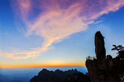 Sunset Glow in Mount Huangshan